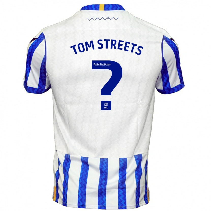 DanxenメンズTom Streets#0ブルーホワイトホームシャツ2024/25ジャージーユニフォーム