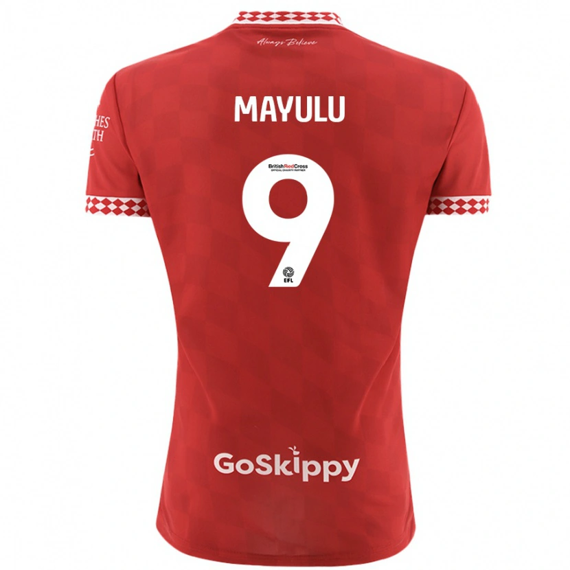 DanxenメンズFally Mayulu#9赤ホームシャツ2024/25ジャージーユニフォーム