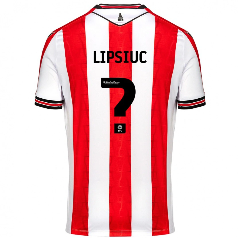 DanxenメンズDarius Lipsiuc#0赤 白ホームシャツ2024/25ジャージーユニフォーム