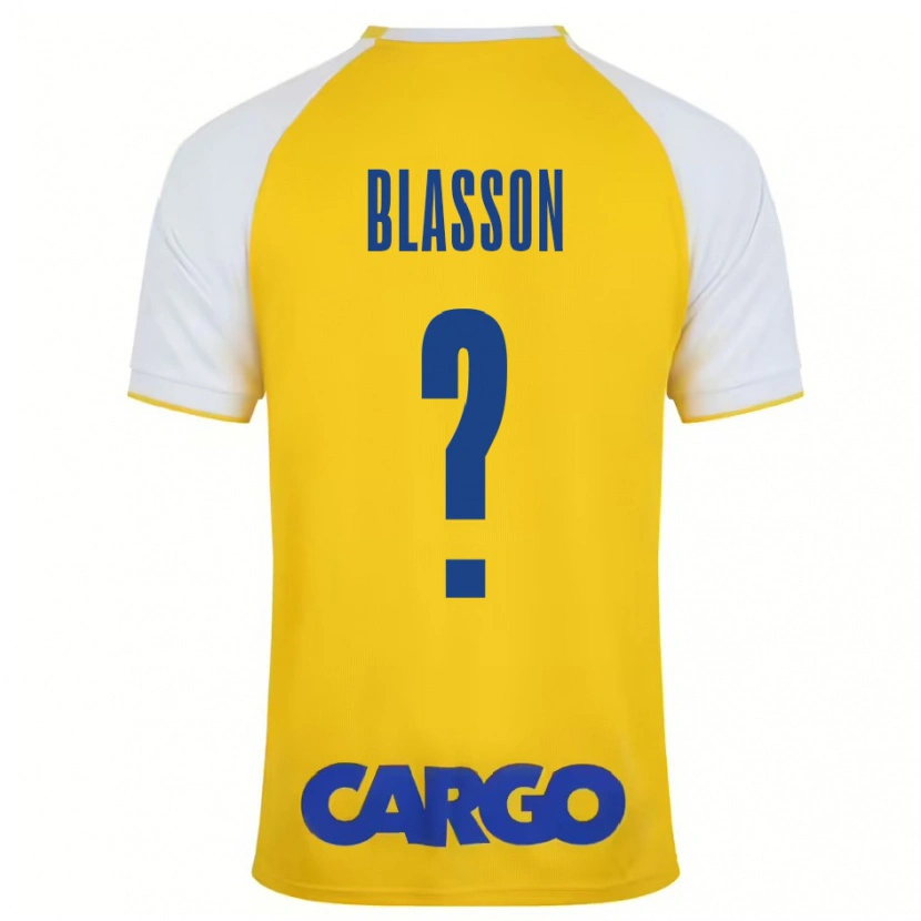 DanxenメンズAriel Blasson#0黄白ホームシャツ2024/25ジャージーユニフォーム