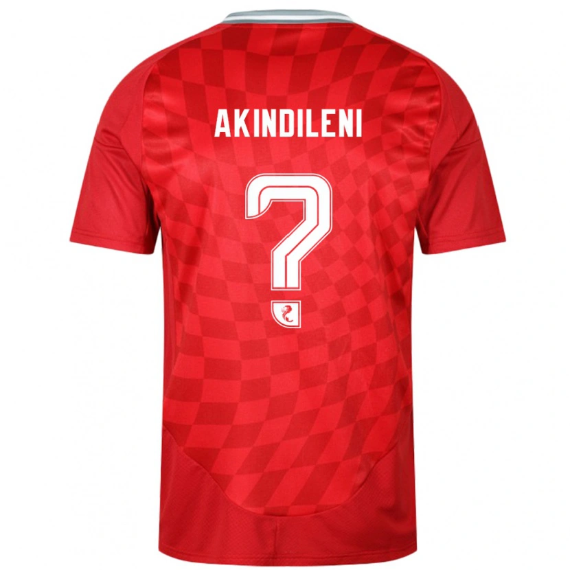 DanxenメンズTimothy Akindileni#0赤ホームシャツ2024/25ジャージーユニフォーム