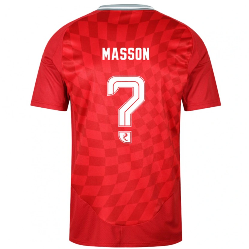 DanxenメンズCooper Masson#0赤ホームシャツ2024/25ジャージーユニフォーム
