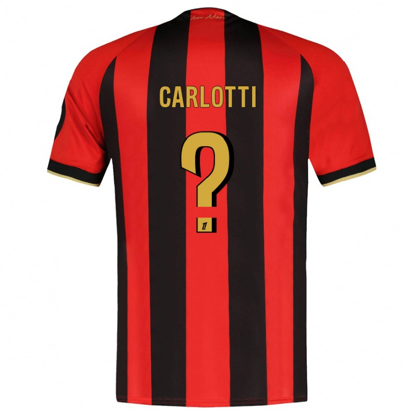 DanxenメンズMathis Carlotti#0赤黒ホームシャツ2024/25ジャージーユニフォーム