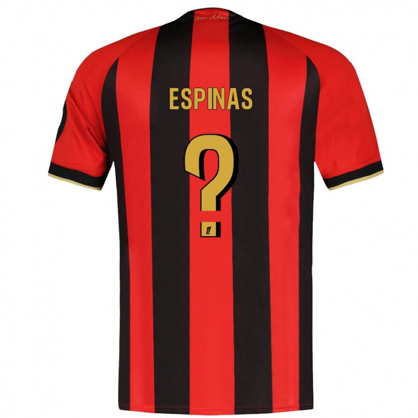 DanxenメンズBrindon Espinas#0赤黒ホームシャツ2024/25ジャージーユニフォーム