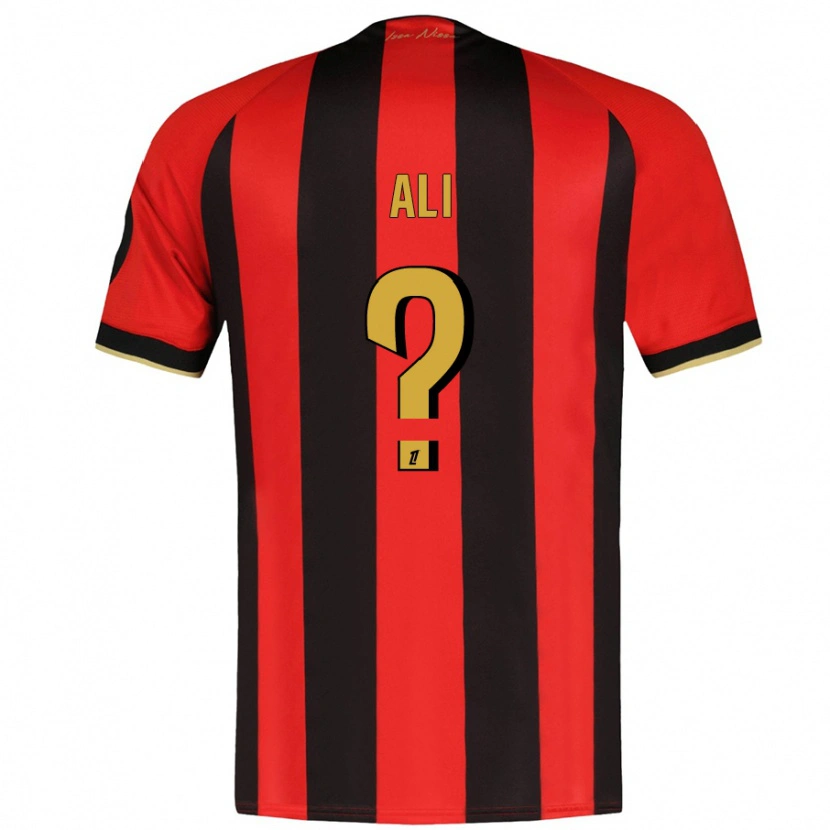 DanxenメンズKéfren Ali#0赤黒ホームシャツ2024/25ジャージーユニフォーム