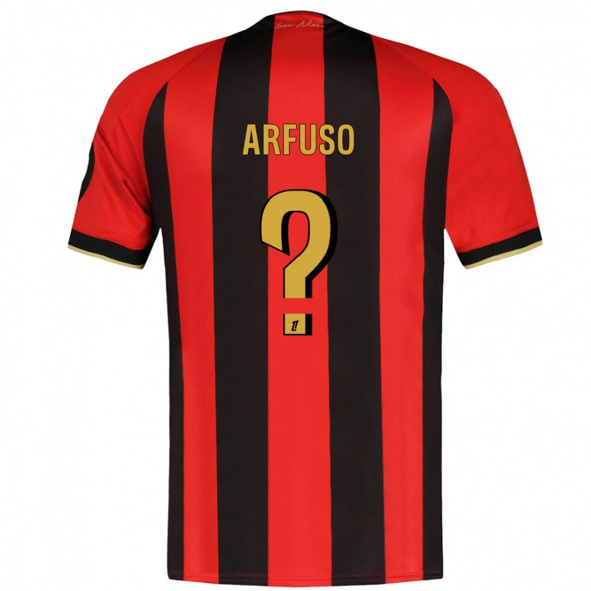 DanxenメンズVincenzo Arfuso#0赤黒ホームシャツ2024/25ジャージーユニフォーム