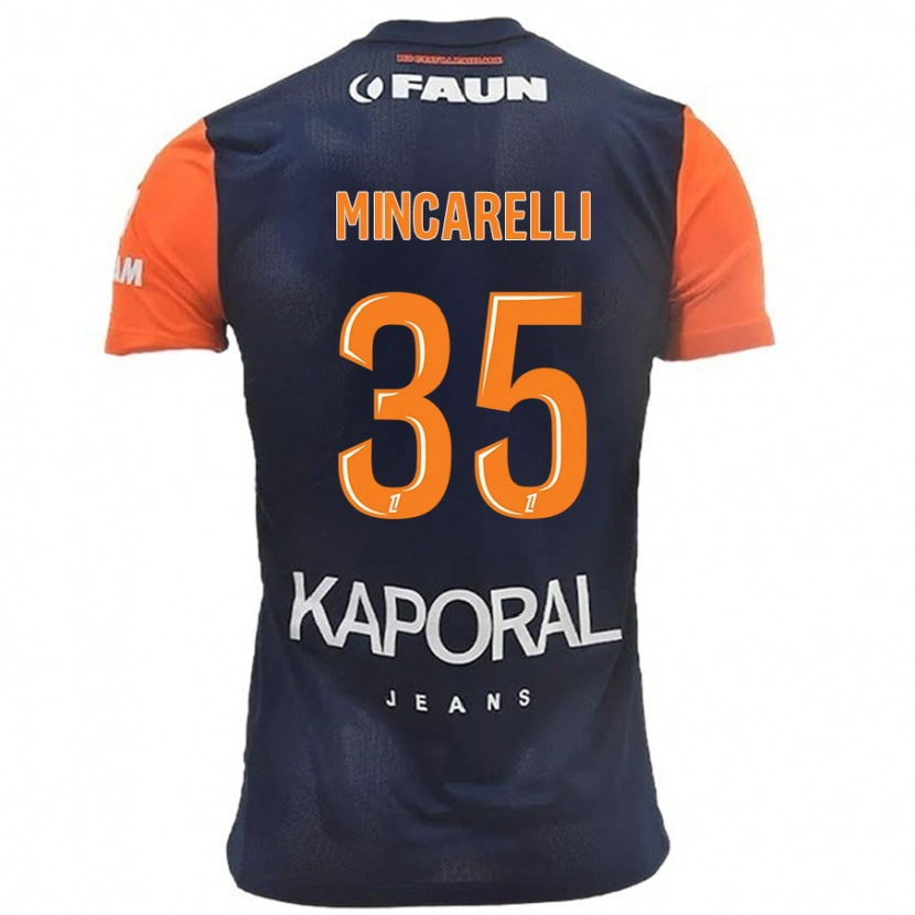 DanxenメンズLucas Mincarelli#35ネイビーブルーオレンジホームシャツ2024/25ジャージーユニフォーム