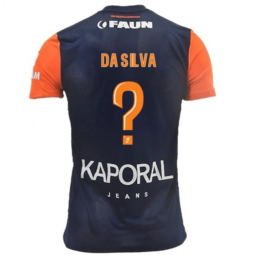 DanxenメンズLucas Da Silva#0ネイビーブルーオレンジホームシャツ2024/25ジャージーユニフォーム
