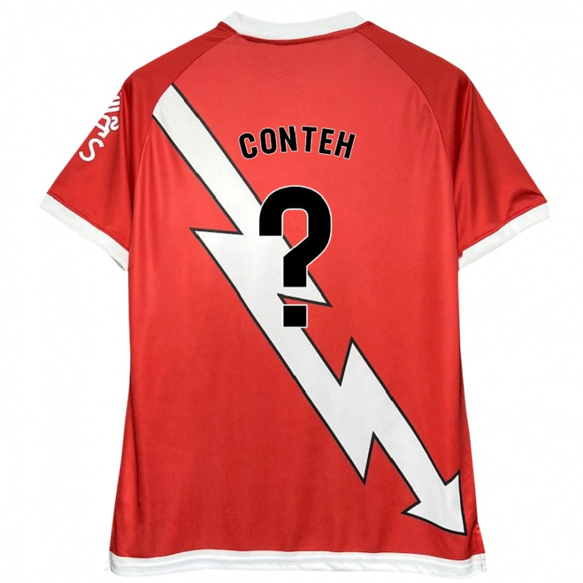 DanxenメンズDenis Conteh#0白 赤ホームシャツ2024/25ジャージーユニフォーム