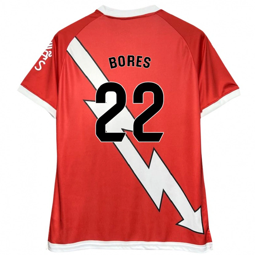 DanxenメンズMaría Bores#22白 赤ホームシャツ2024/25ジャージーユニフォーム
