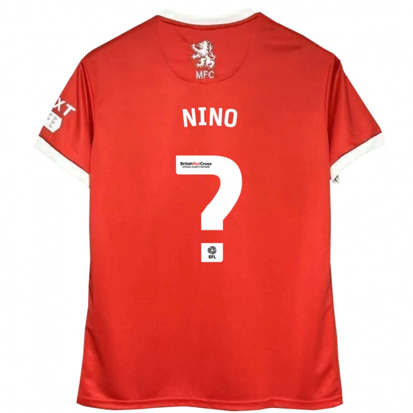 DanxenメンズCollins Nino#0赤 白ホームシャツ2024/25ジャージーユニフォーム