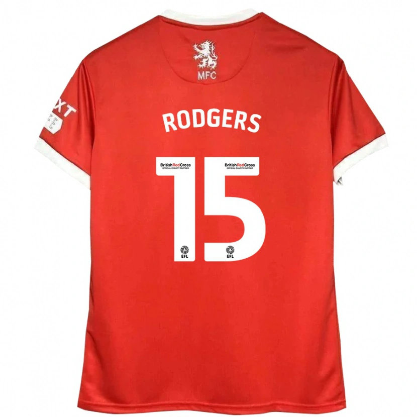 DanxenメンズAmber Rodgers#15赤 白ホームシャツ2024/25ジャージーユニフォーム