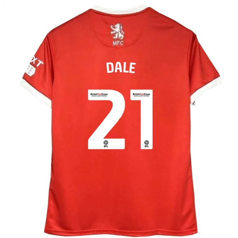 DanxenメンズFaye Dale#21赤 白ホームシャツ2024/25ジャージーユニフォーム