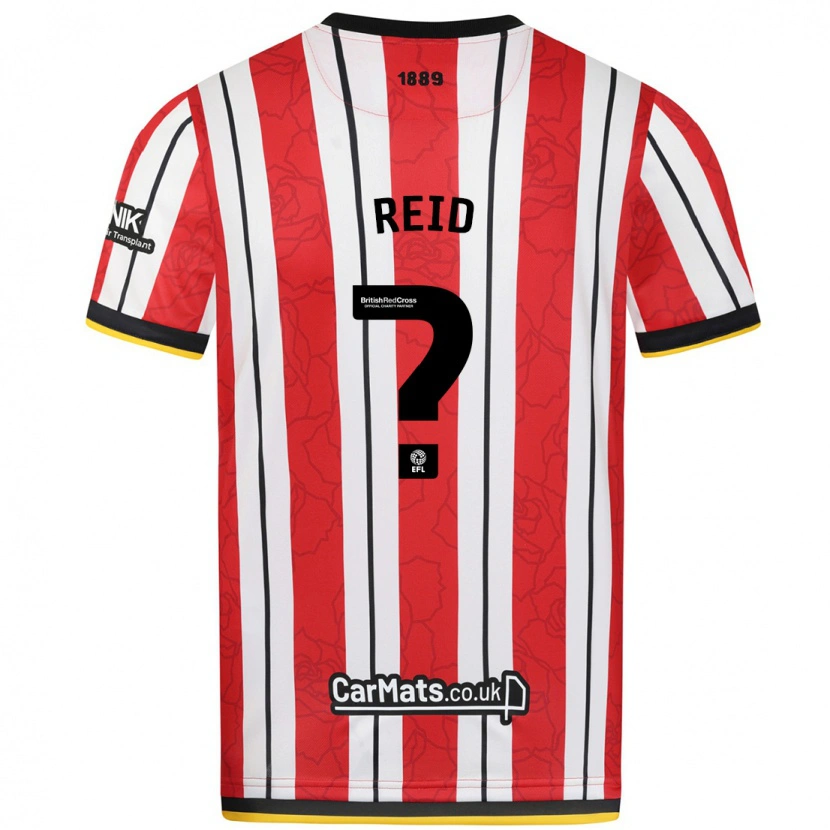 DanxenメンズAaron Reid#0赤白のストライプホームシャツ2024/25ジャージーユニフォーム