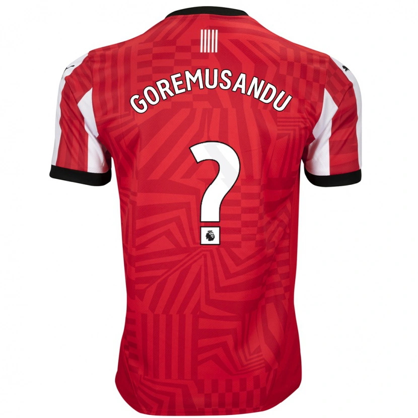 DanxenメンズTino Goremusandu#0赤 白ホームシャツ2024/25ジャージーユニフォーム