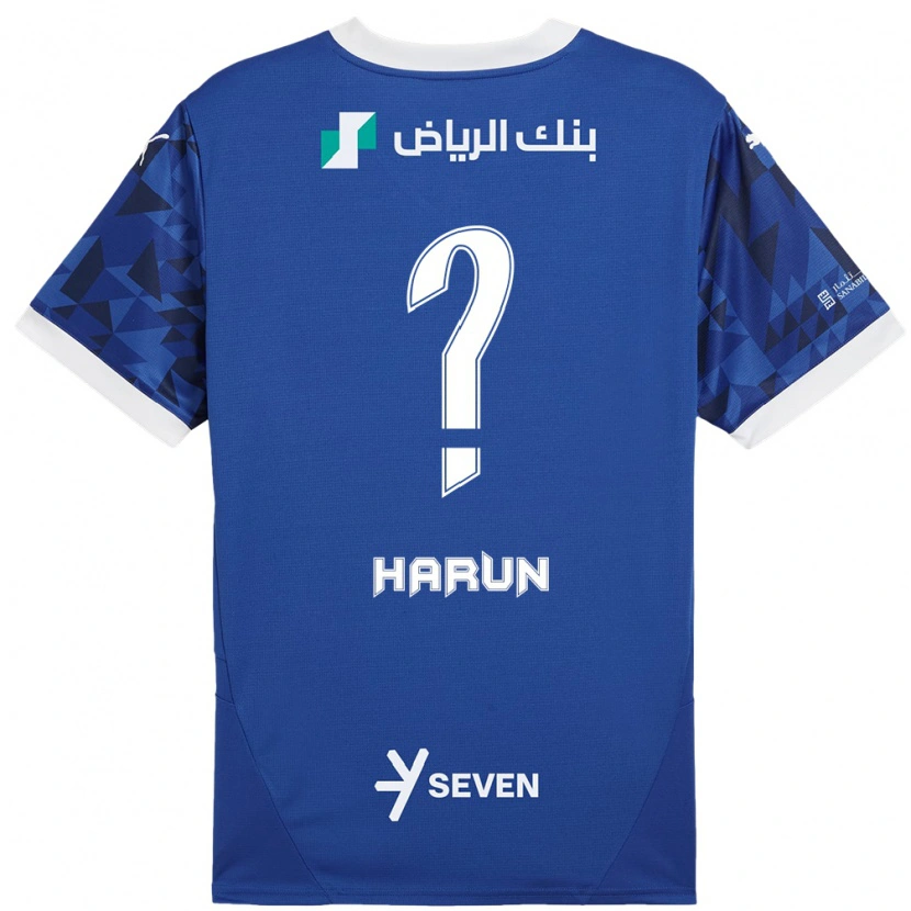 DanxenメンズSaud Harun#0ダークブルーホワイトホームシャツ2024/25ジャージーユニフォーム