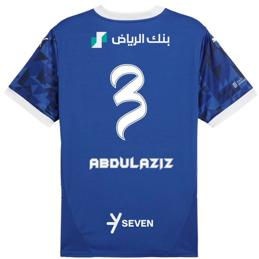 DanxenメンズAl Jawhara Abdulaziz#3ダークブルーホワイトホームシャツ2024/25ジャージーユニフォーム