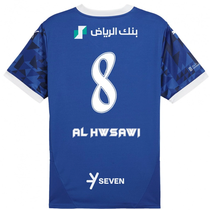 DanxenメンズAl Bandari Al-Hwsawi#8ダークブルーホワイトホームシャツ2024/25ジャージーユニフォーム