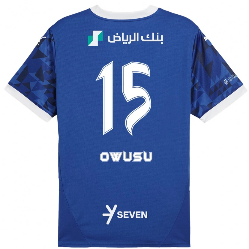 DanxenメンズMavis Owusu#15ダークブルーホワイトホームシャツ2024/25ジャージーユニフォーム