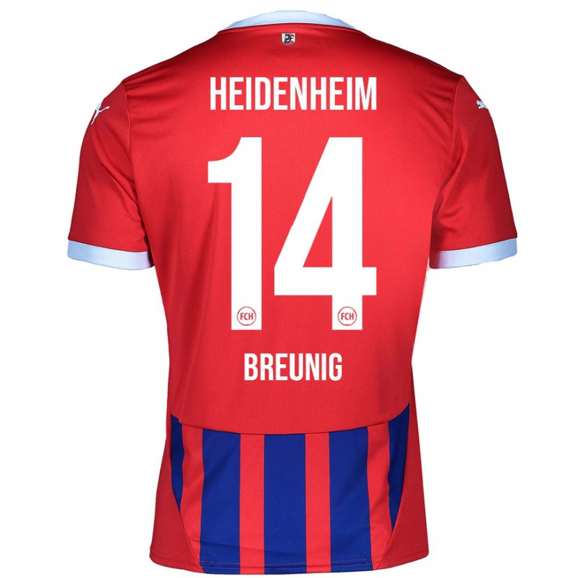 DanxenメンズMaximilian Breunig#14赤 青ホームシャツ2024/25ジャージーユニフォーム