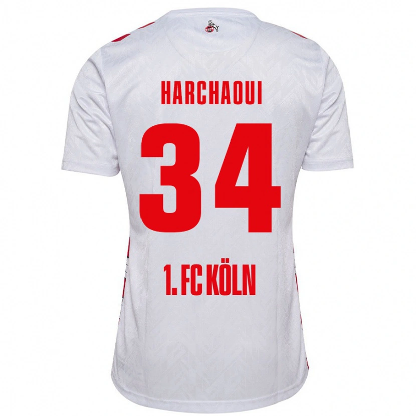 DanxenメンズFayssal Harchaoui#34白 赤ホームシャツ2024/25ジャージーユニフォーム