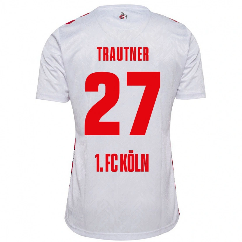 DanxenメンズTobias Trautner#27白 赤ホームシャツ2024/25ジャージーユニフォーム