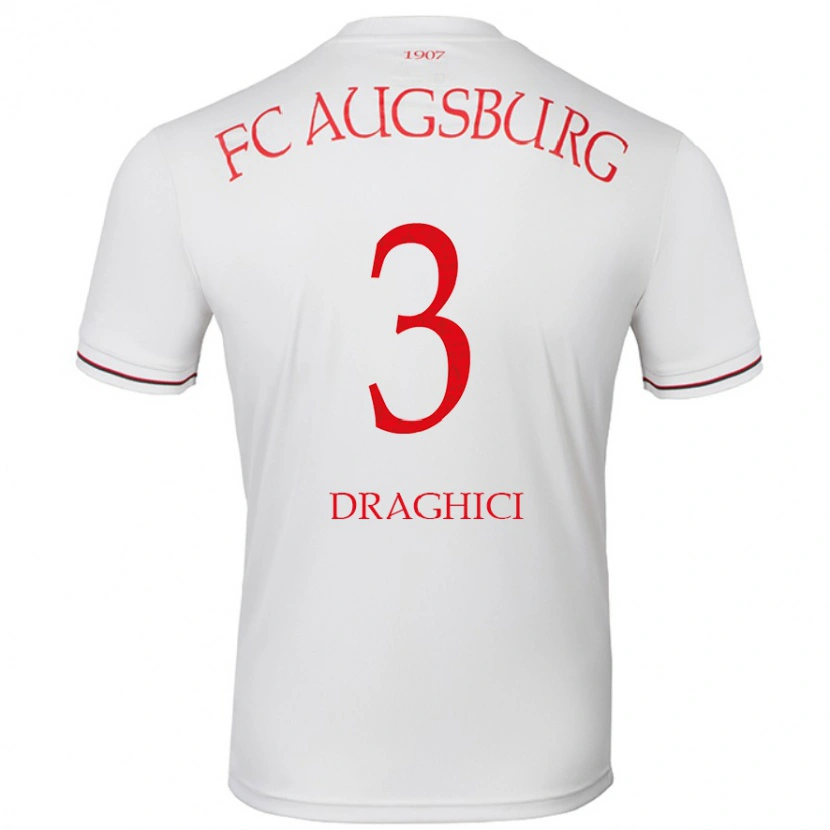 DanxenメンズRobert Drăghici#3白ホームシャツ2024/25ジャージーユニフォーム
