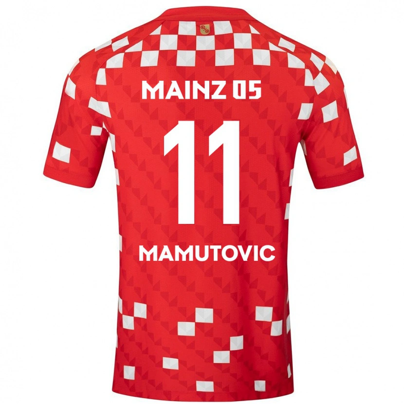 DanxenメンズDavid Mamutovic#11白 赤ホームシャツ2024/25ジャージーユニフォーム