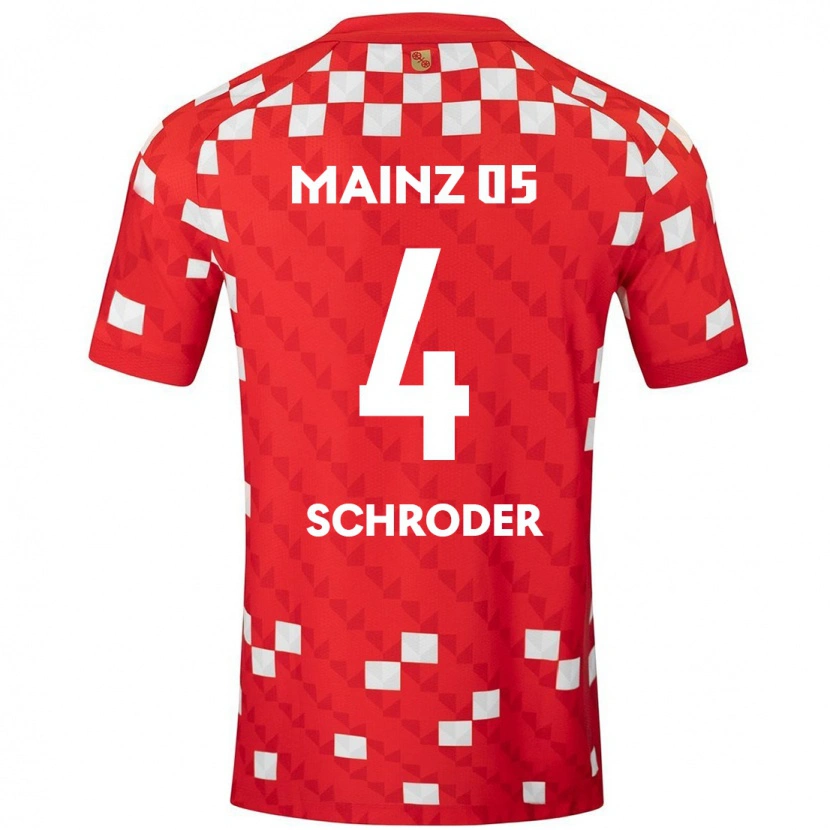 DanxenメンズLara Schröder#4白 赤ホームシャツ2024/25ジャージーユニフォーム