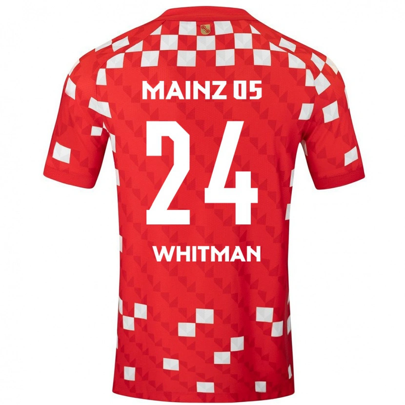 DanxenメンズKatherine Whitman#24白 赤ホームシャツ2024/25ジャージーユニフォーム