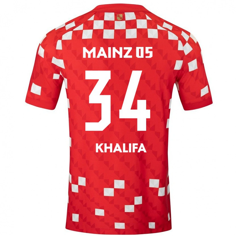 DanxenメンズSarah Khalifa#34白 赤ホームシャツ2024/25ジャージーユニフォーム