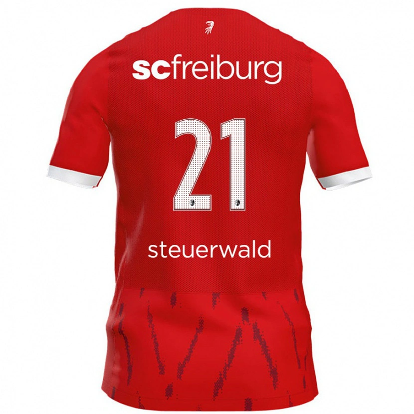 DanxenメンズSamantha Steuerwald#21赤ホームシャツ2024/25ジャージーユニフォーム