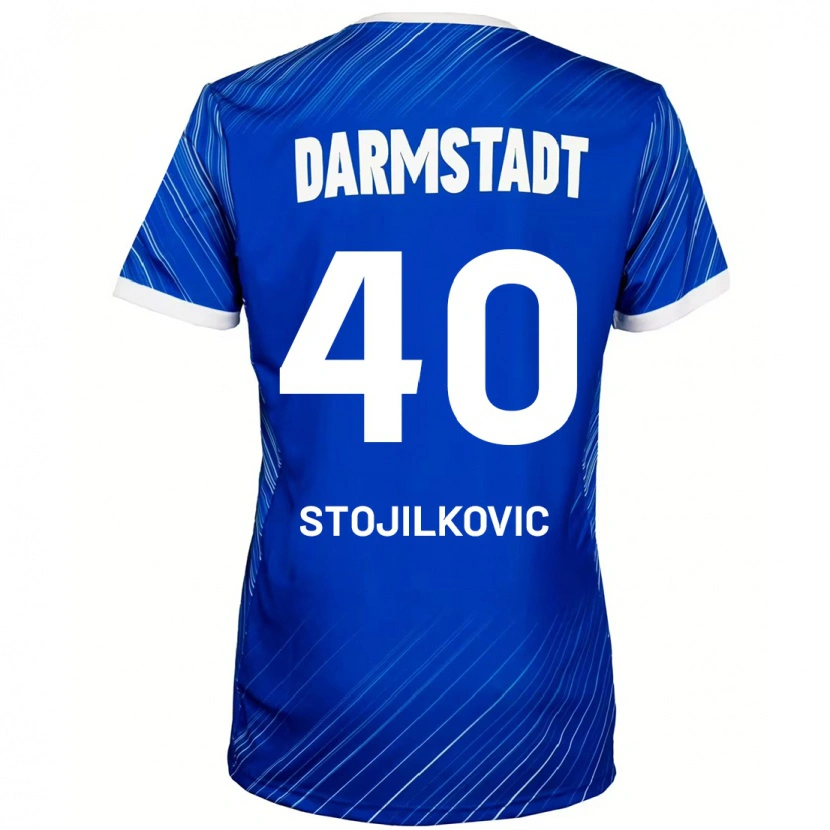 DanxenメンズFilip Stojilkovic#40ブルーホワイトホームシャツ2024/25ジャージーユニフォーム