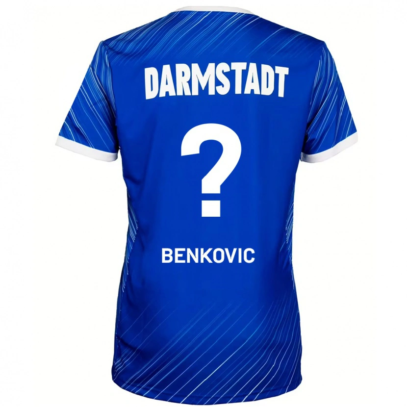 DanxenメンズNikola Benkovic#0ブルーホワイトホームシャツ2024/25ジャージーユニフォーム