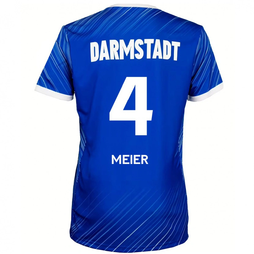 DanxenメンズMark Meier#4ブルーホワイトホームシャツ2024/25ジャージーユニフォーム