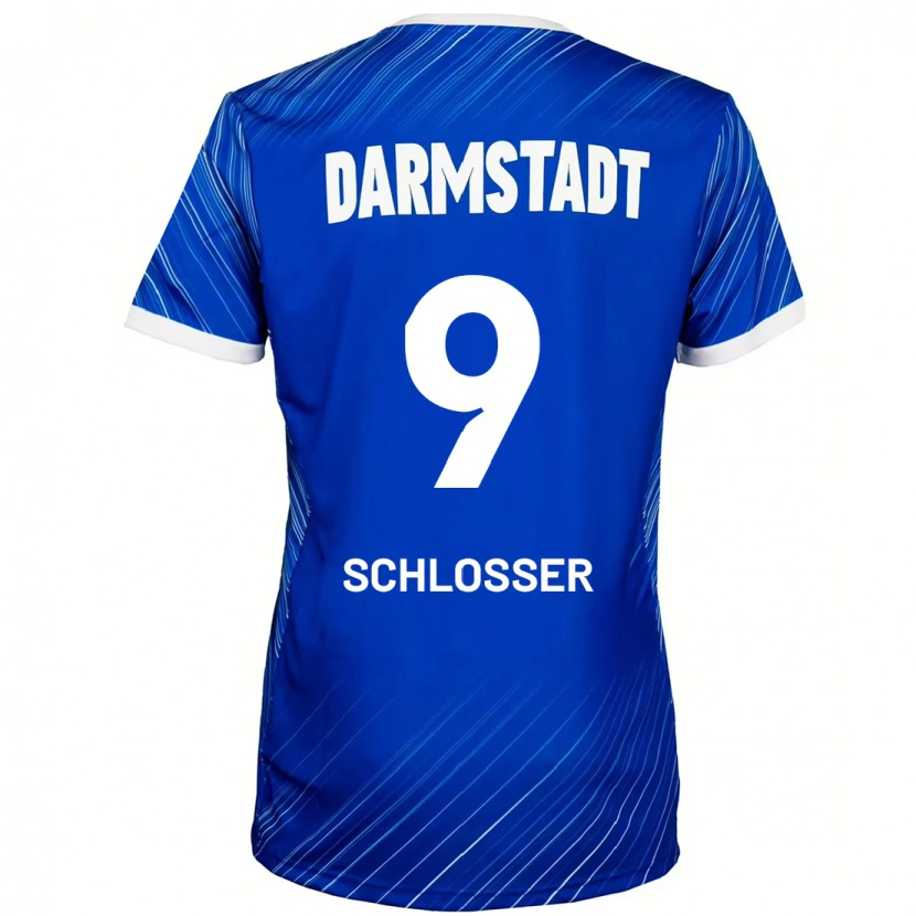 DanxenメンズMika Schlosser#9ブルーホワイトホームシャツ2024/25ジャージーユニフォーム