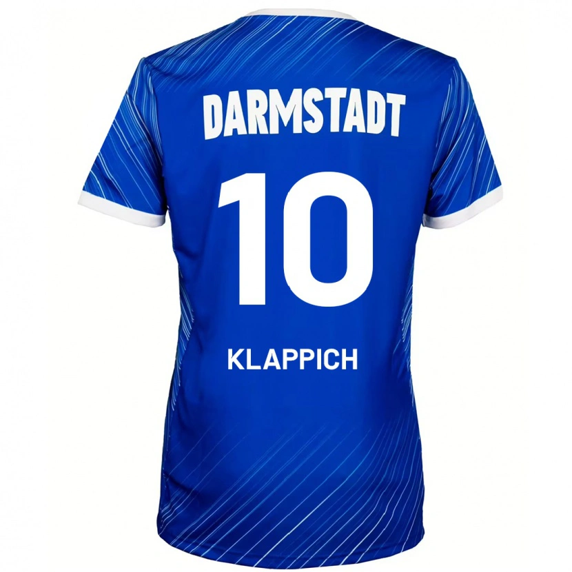 DanxenメンズLuis Klappich#10ブルーホワイトホームシャツ2024/25ジャージーユニフォーム
