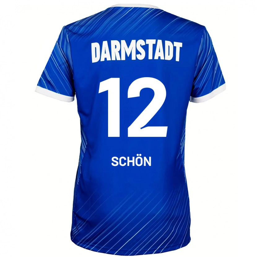 DanxenメンズLars Schön#12ブルーホワイトホームシャツ2024/25ジャージーユニフォーム