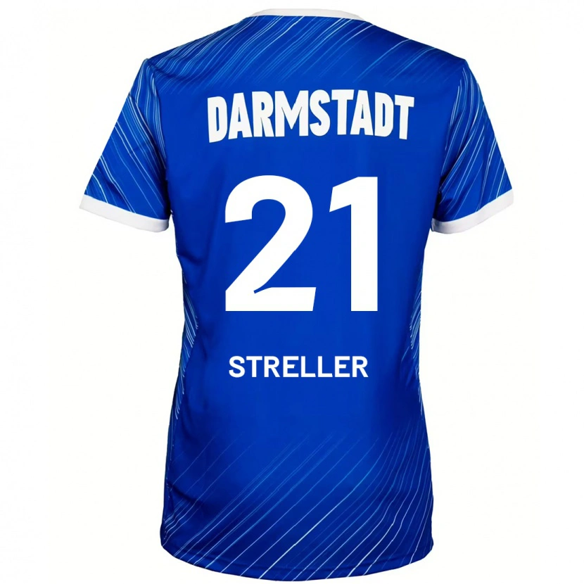 Danxenメンズティル・シュトレラー#21ブルーホワイトホームシャツ2024/25ジャージーユニフォーム