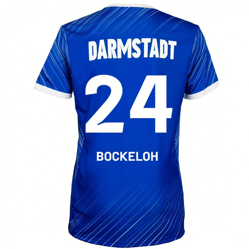 DanxenメンズLeonhard Bockeloh#24ブルーホワイトホームシャツ2024/25ジャージーユニフォーム
