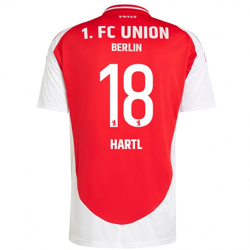 DanxenメンズFynn Hartl#18赤 白ホームシャツ2024/25ジャージーユニフォーム