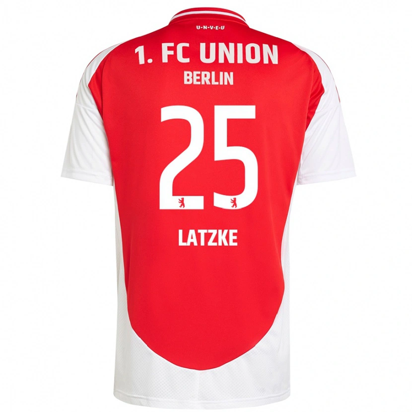 DanxenメンズJannes Latzke#25赤 白ホームシャツ2024/25ジャージーユニフォーム