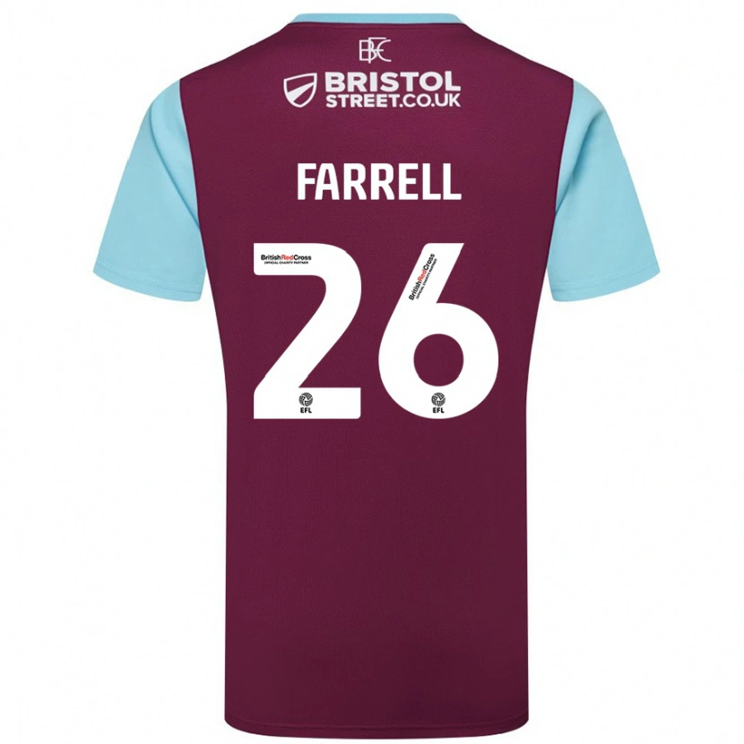 DanxenメンズLucy Farrell#26バーガンディスカイブルーホームシャツ2024/25ジャージーユニフォーム