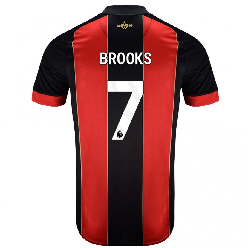 DanxenメンズDavid Brooks#7赤黒ホームシャツ2024/25ジャージーユニフォーム