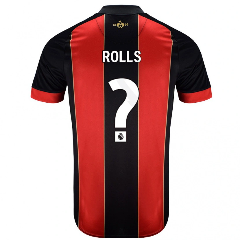 DanxenメンズThomas Rolls#0赤黒ホームシャツ2024/25ジャージーユニフォーム