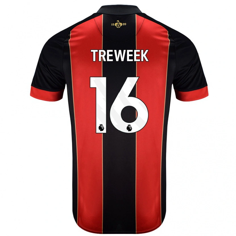 DanxenメンズJess Treweek#16赤黒ホームシャツ2024/25ジャージーユニフォーム
