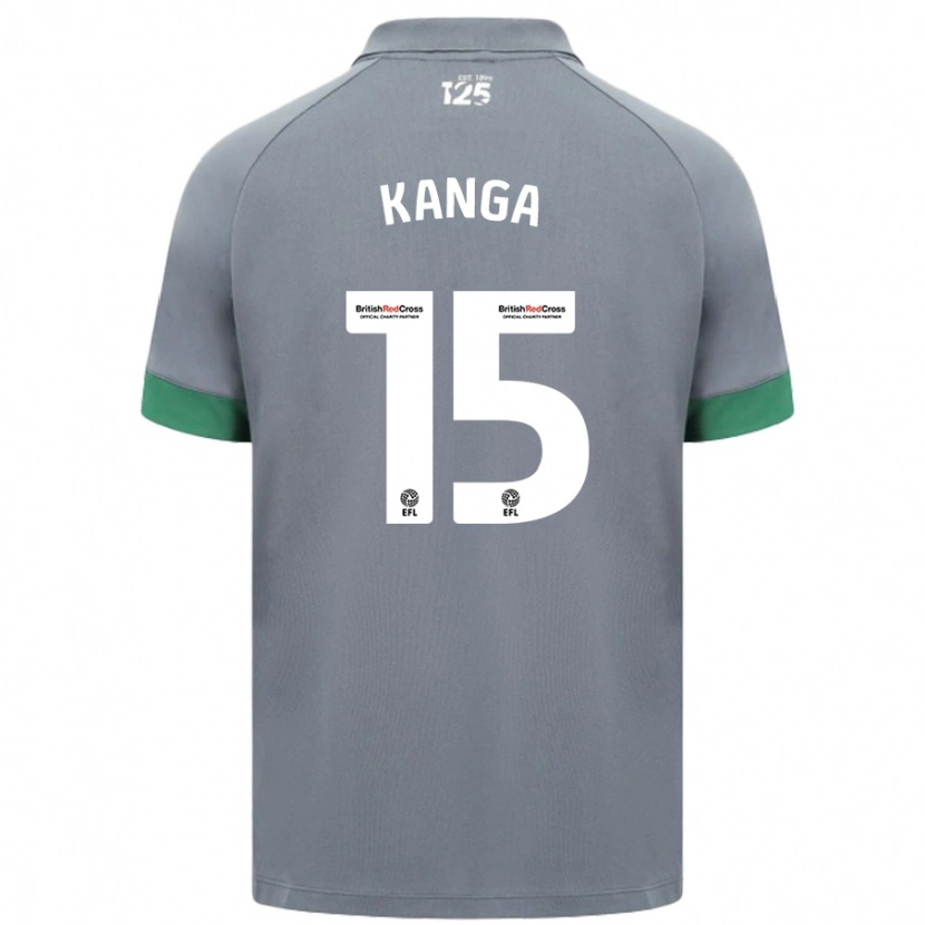 Danxenメンズウィルフリード・カンガ#15ダークグレーアウェイシャツ2024/25ジャージーユニフォーム