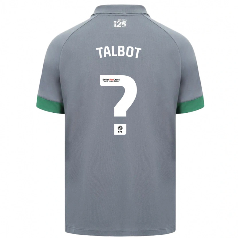 DanxenメンズLennon Talbot#0ダークグレーアウェイシャツ2024/25ジャージーユニフォーム