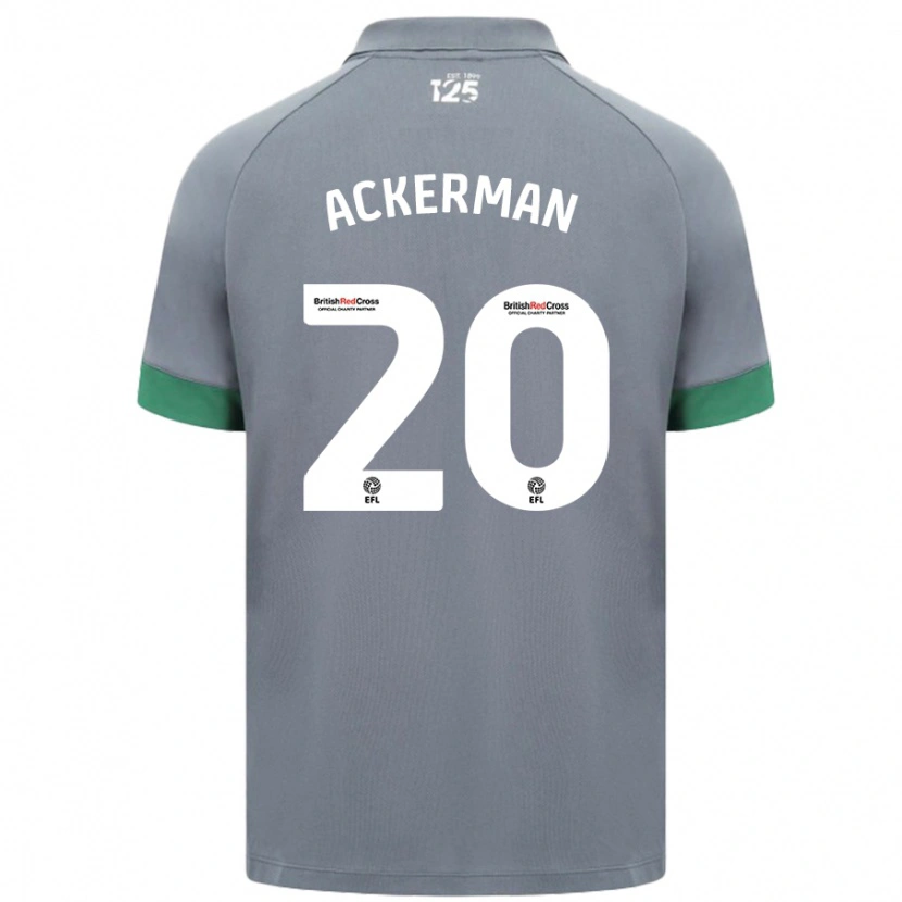 DanxenメンズMali Ackerman#20ダークグレーアウェイシャツ2024/25ジャージーユニフォーム