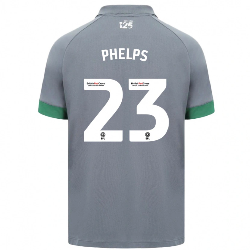 DanxenメンズAnna Phelps#23ダークグレーアウェイシャツ2024/25ジャージーユニフォーム